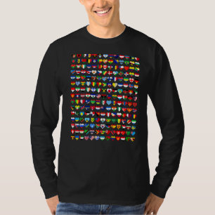 195 vlaggen van alle landen in de wereld t-shirt