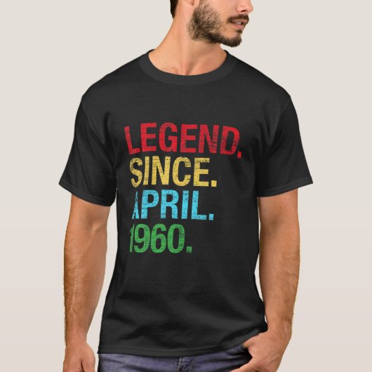 1960 60 jaar Geweldige Retro 60th Birthday T-shirt (Voorkant)