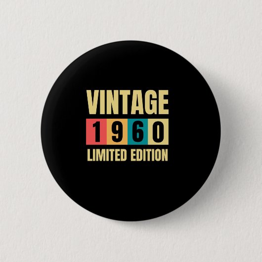  1960 60 jaar oud Geweldige 60e verjaardag Ronde Button 5,7 Cm (Voorkant)
