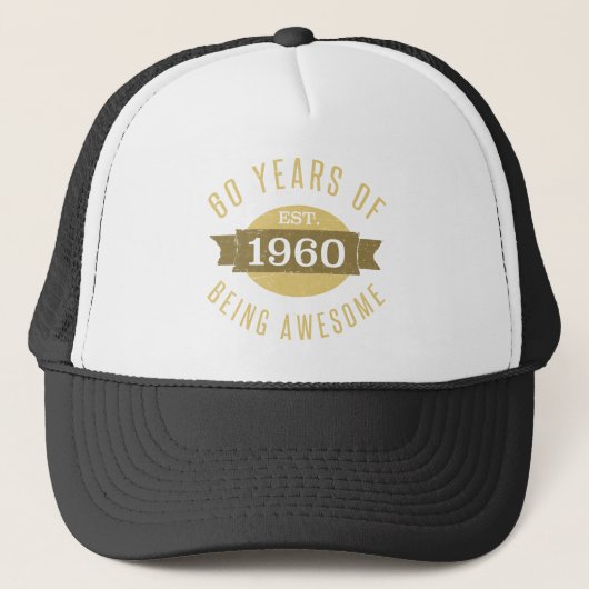 1960 60e verjaardag Geweldige voor mannen Trucker Pet (Voorkant)
