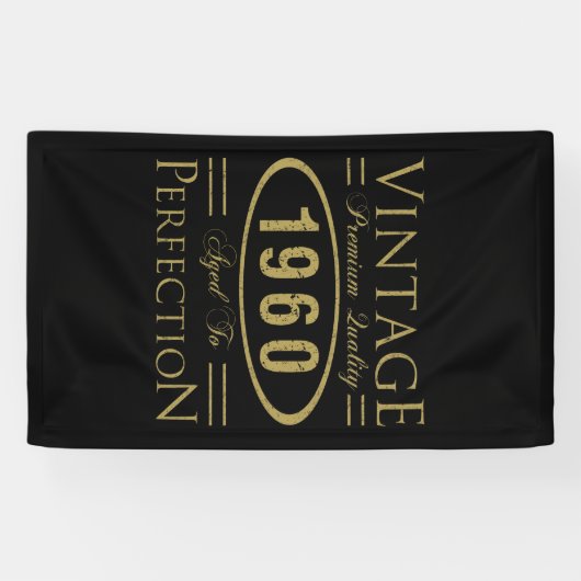 1960 - 60e verjaardag - Premium - kwaliteit Spandoek (Horizontaal)