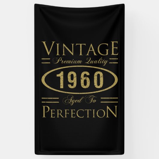  1960 - 60e verjaardag - Premium - kwaliteit Spandoek (Verticaal)