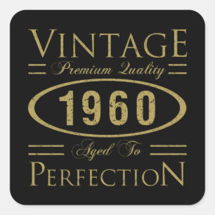 1960 - 60e verjaardag - Premium - kwaliteit Vierkante Sticker