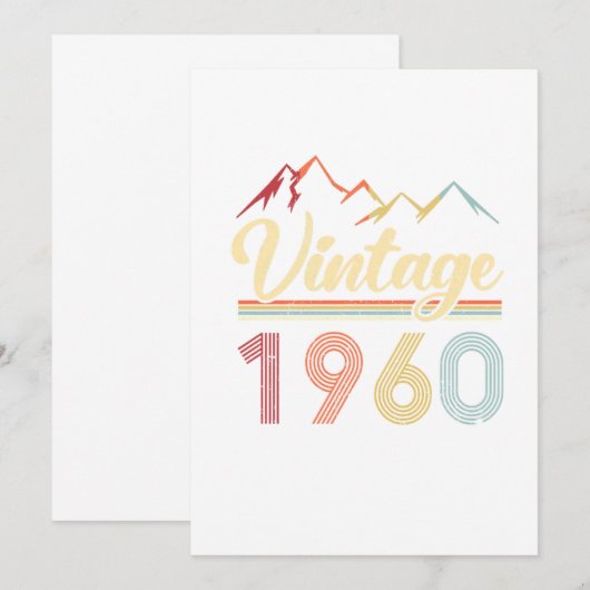  1960 61e verjaardag van de 61e verjaardag van de  kaart (Voorkant / Achterkant)