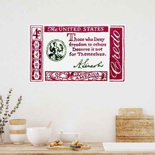 1960 Abraham Lincoln American Credo Poster (Keuken)