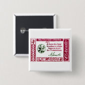 1960 Abraham Lincoln American Credo Vierkante Button 5,1 Cm (Voorkant /achterkant)
