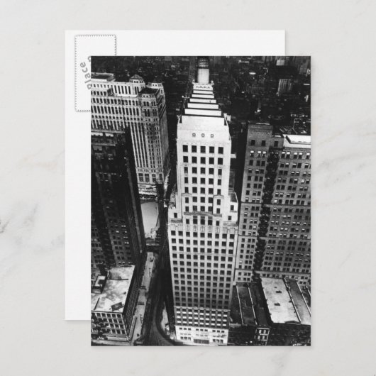 1960: An aerial view of a Chicago skyscraper Briefkaart (Voorkant / Achterkant)
