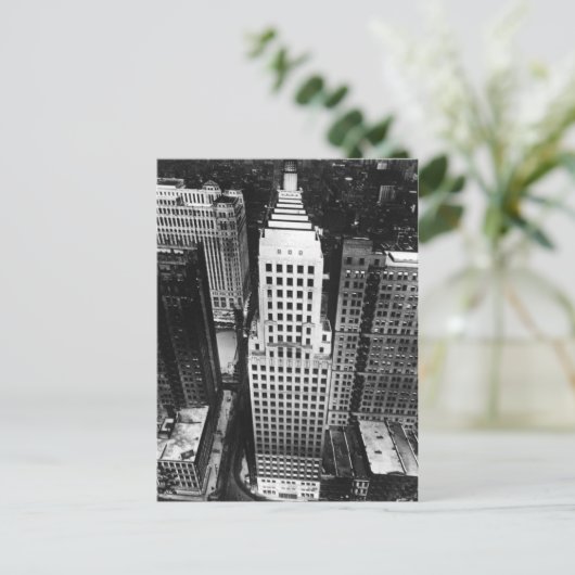 1960: An aerial view of a Chicago skyscraper Briefkaart (Staand voorkant)