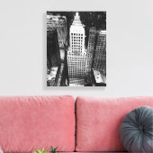 1960: An aerial view of a Chicago skyscraper Canvas Afdruk (Insitu (Woonkamer))
