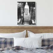 1960: An aerial view of a Chicago skyscraper Canvas Afdruk (Insitu (Slaapkamer))