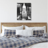 1960: An aerial view of a Chicago skyscraper Canvas Afdruk (Insitu (Slaapkamer))