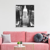 1960: An aerial view of a Chicago skyscraper Canvas Afdruk (Insitu (Woonkamer))