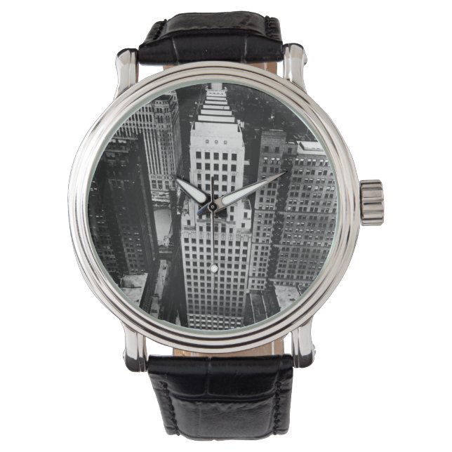 1960: An aerial view of a Chicago skyscraper Horloge (Voorkant)