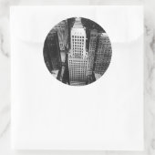 1960: An aerial view of a Chicago skyscraper Ronde Sticker (Tas)