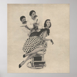 1960 Barber Shop Beauty Mode Poster