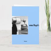 1960 Beauty Shop Wenskaart (blauw) Kaart (Achterkant)