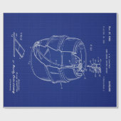 1960 Beer Barrel Blueprint Cadeaupapier (Vlak)