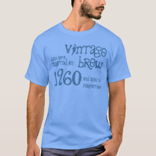 1960 Birthday Gift 55th  Brew Blue Denim V3 T-shirt