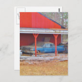 1960 BLAUWE Oldtimer SADAND DEVILLE Briefkaart (Voorkant / Achterkant)