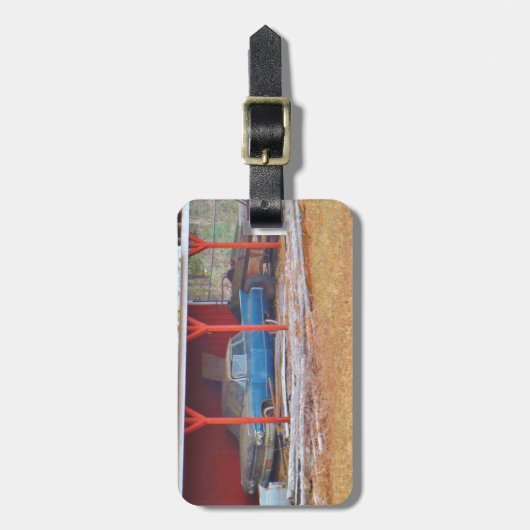 1960 BLUE SADAND DEVILLE Antiek auto Bagagelabel (Voorkant verticaal)