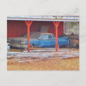 1960 BLUE SADAND DEVILLE Antiek auto Briefkaart (Voorkant)