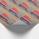 1960 BLUE SADAND DEVILLE Antiek auto Cadeaupapier (Hoek)