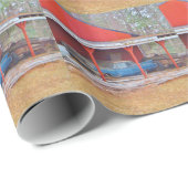 1960 BLUE SADAND DEVILLE Antiek auto Cadeaupapier (Rol Hoek)