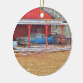 1960 BLUE SADAND DEVILLE Antiek auto Keramisch Ornament (Links)