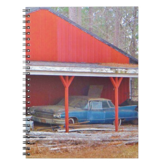 1960 BLUE SADAND DEVILLE Antiek auto Notitieboek (Voorkant)