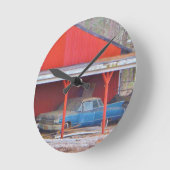 1960 BLUE SADAND DEVILLE Antiek auto Ronde Klok (Hoek)