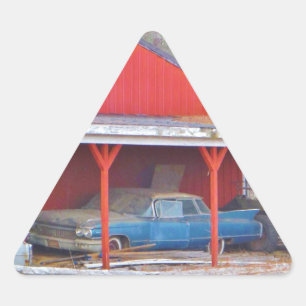 1960 BLUE SADAND DEVILLE Antiek auto Sticker