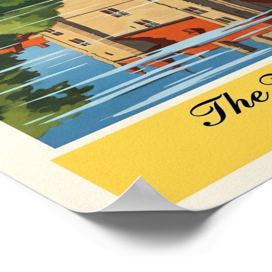 1960 Brugge, België Vintage Travel Poster (Hoek)