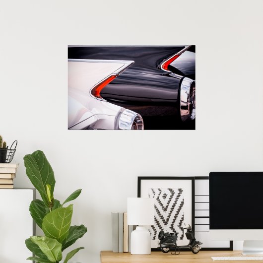 1960 Cadillac Curves Poster (Thuiskantoor)