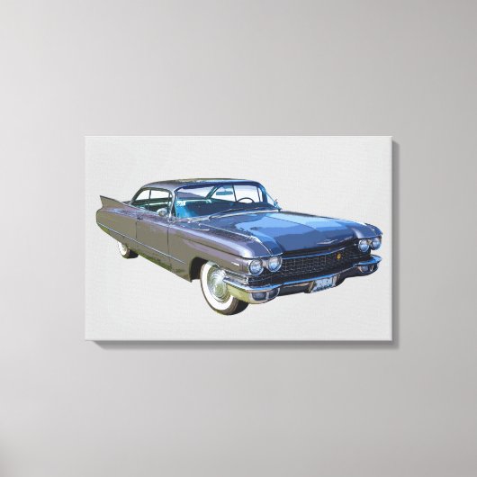 1960 Cadillac Luxury Car Canvas Afdruk (Voorkant)