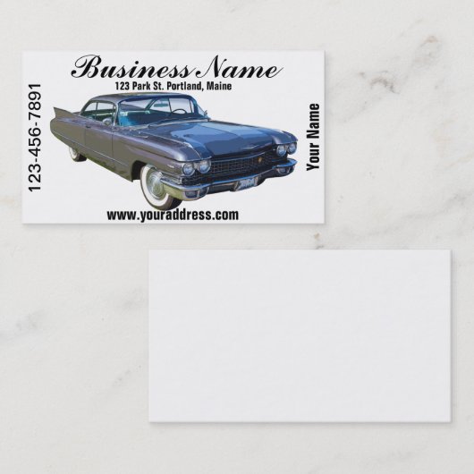 1960 Cadillac Luxury Car Visitekaartje (Voorkant / Achterkant)