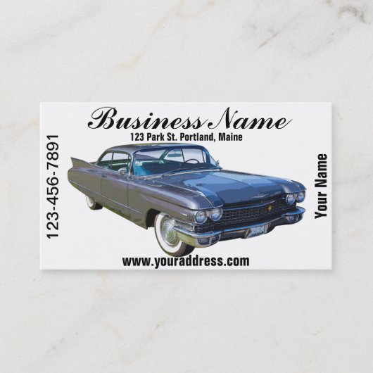 1960 Cadillac Luxury Car Visitekaartje (Voorkant)