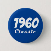 1960 Classic 60th Birthday Celebration Ronde Button 5,7 Cm (Voorkant)