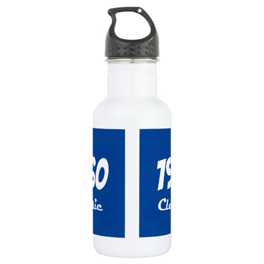 1960 Classic 60th Birthday Celebration Waterfles (Achterkant)