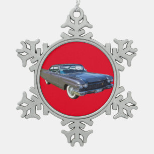 1960 Classic Luxury Car Tin Sneeuwvlok Ornament