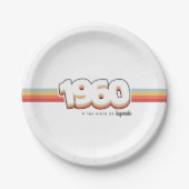 1960 De geboorte van legenden Papieren Bordje (Voorkant)