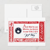 1960 Frances Scott Key American Credo Briefkaart (Voorkant / Achterkant)