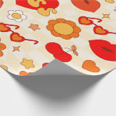 1960 Groovy pop Art valentijnen Kiss Cadeaupapier (Hoek)