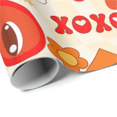 1960 Groovy pop Art valentijnen Paddenstoelen Cadeaupapier (Rol Hoek)