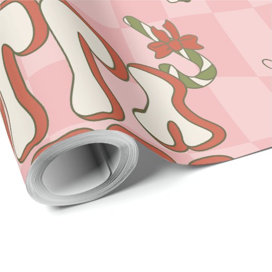 1960 Groovy Santa Funky Kerstmis Cadeaupapier (Rol Hoek)