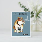 1960 het Poster van de Reis van de Buldog van Briefkaart (Staand voorkant)