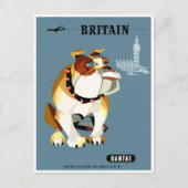 1960 het Poster van de Reis van de Buldog van Briefkaart (Voorkant)