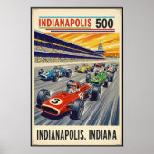 1960 Indianapolis 500  Wall Poster (Voorkant)