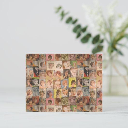  1960 Kapsels Collage Moederdag Briefkaart (Staand voorkant)