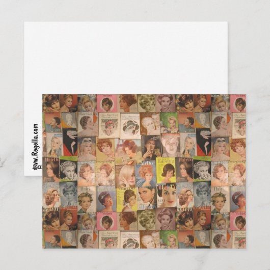 1960 Kapsels Collage Moederdag Briefkaart (Voorkant / Achterkant)