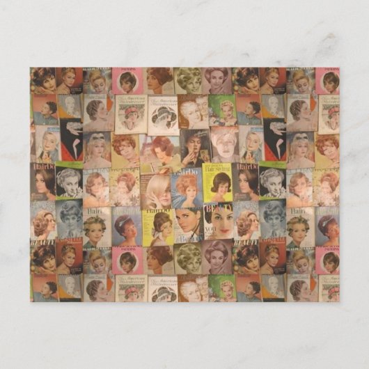 1960 Kapsels Collage Moederdag Briefkaart (Voorkant)